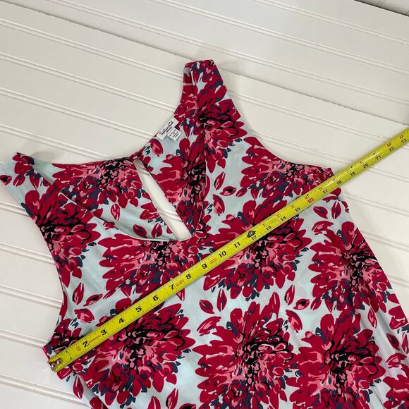 Splendid Red Mediterranean Blossom Drawstring Romper Playsuit Size M - Picture 8 of 11